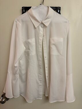 Calvin Klein White Button Front Shirt